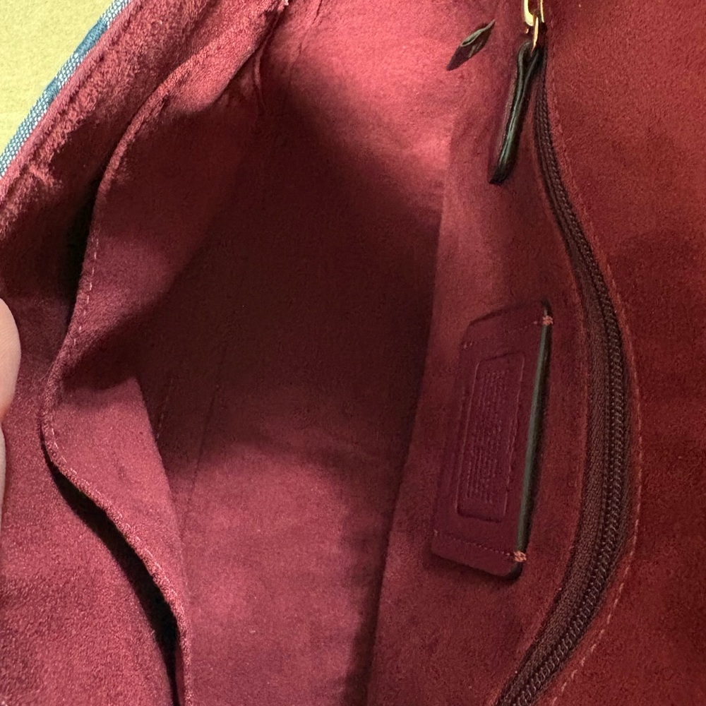 Coach Marlie top handle satchel in denim signature chambray C4921 - Picture 11 of 11
